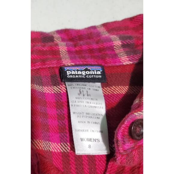 Patagonia Womens Flannel Shirt Size 8 Cabincore Cottagecore Fall Sustainable - Picture 9 of 9